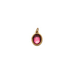 Gold Oval Birthstone Charms