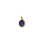Gold Oval Birthstone Charms
