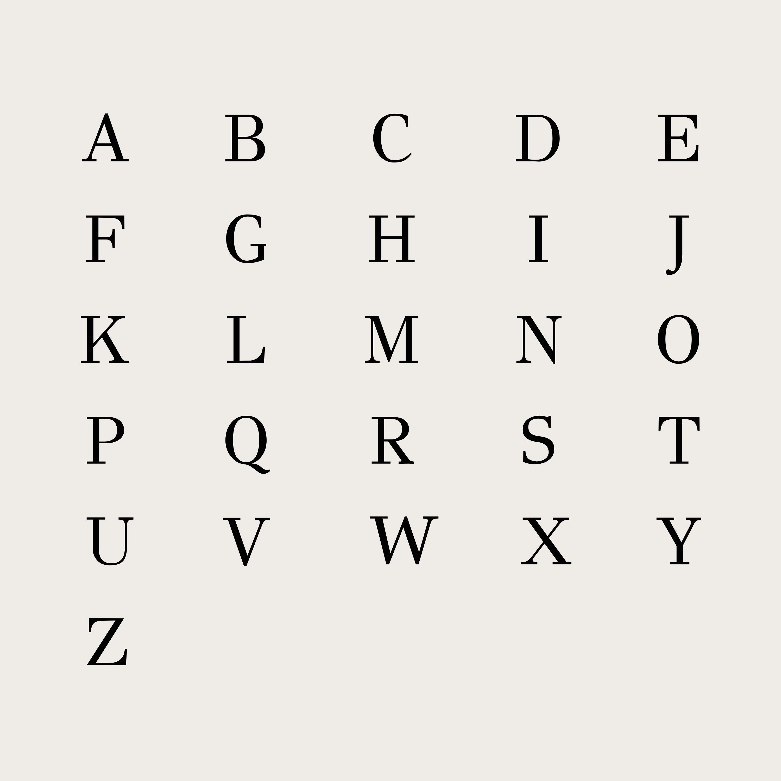JUNE ELLE 18K gold plated stainless steel personalized initial pendant alphabet display, A-Z letters showcase