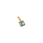 Gold Square Birthstone Charms