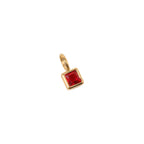 Gold Square Birthstone Charms