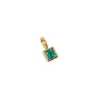 Gold Square Birthstone Charms