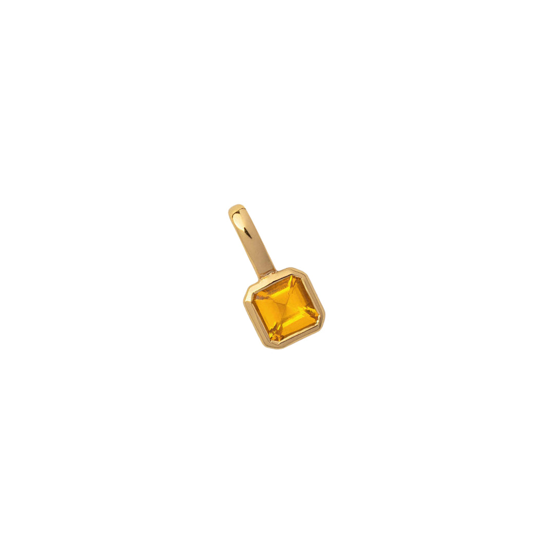 Gold Square Birthstone Charms