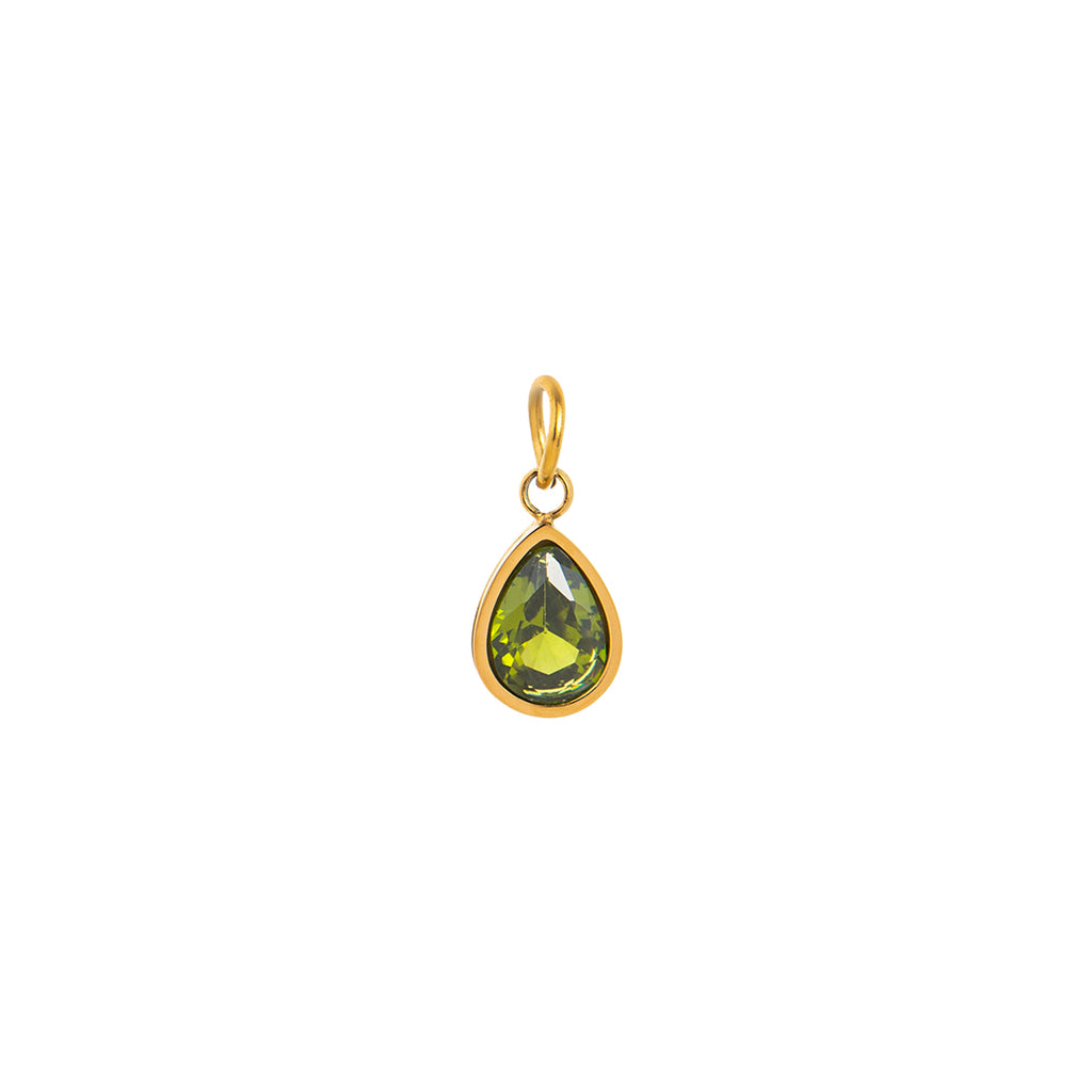 Gold Waterdrop Birthstone Charms