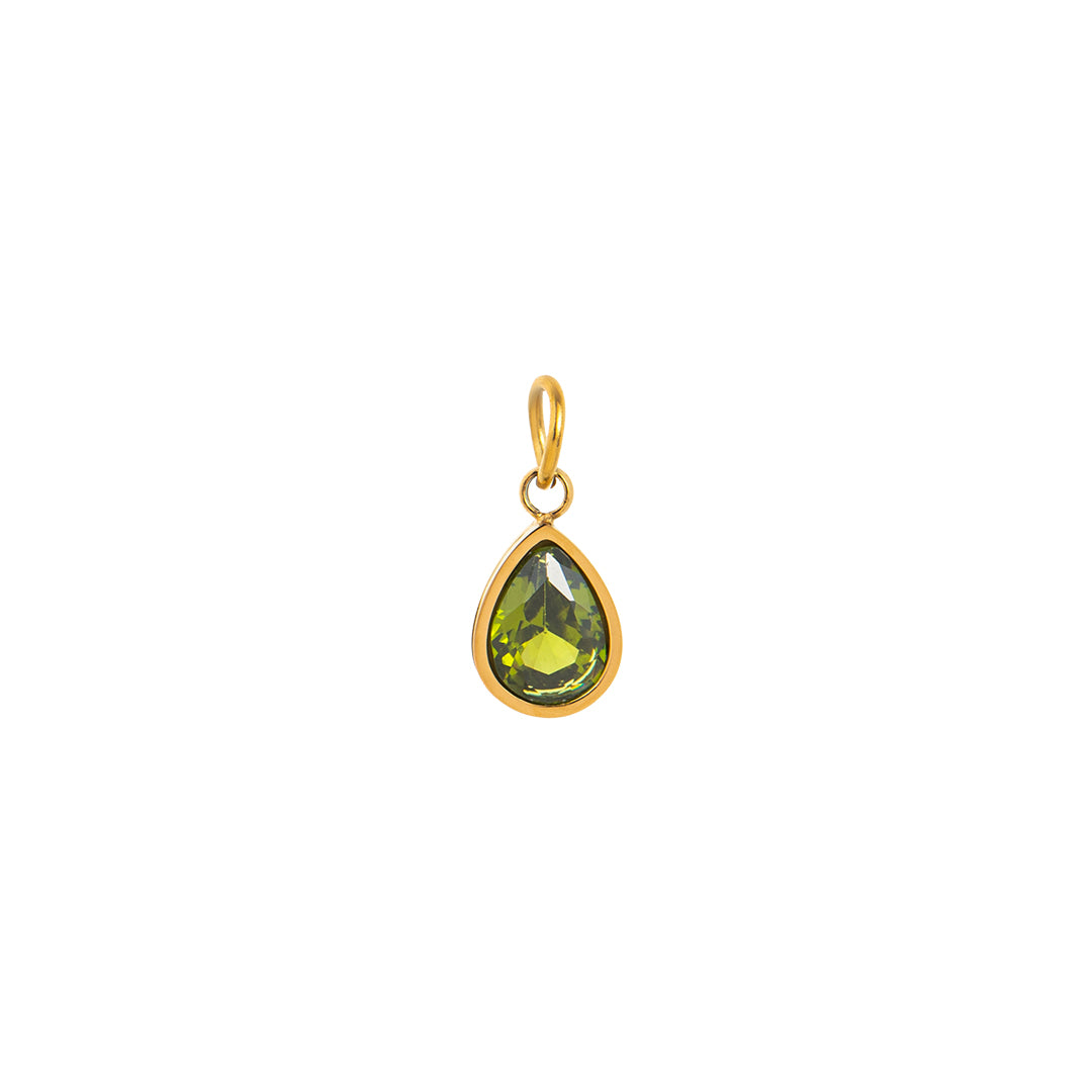 Gold Waterdrop Birthstone Charms