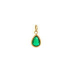 Gold Waterdrop Birthstone Charms