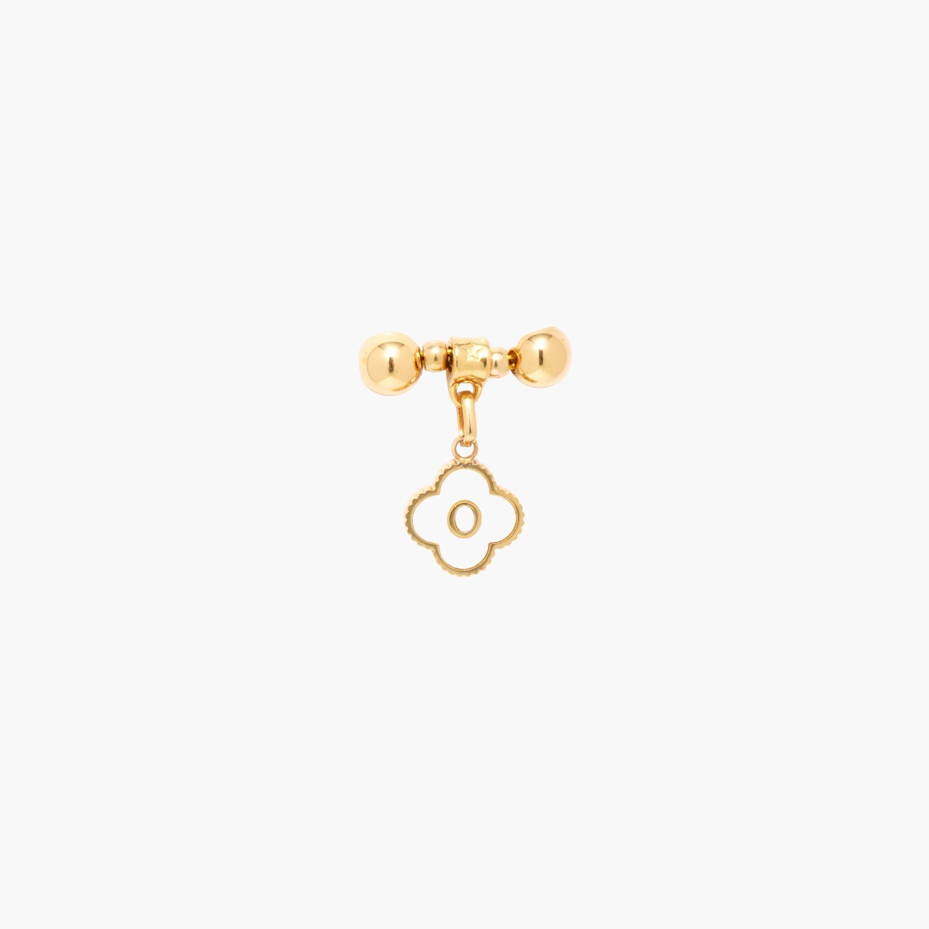 Gold MagMix Pearl Clover Initial Charm Centerpiece