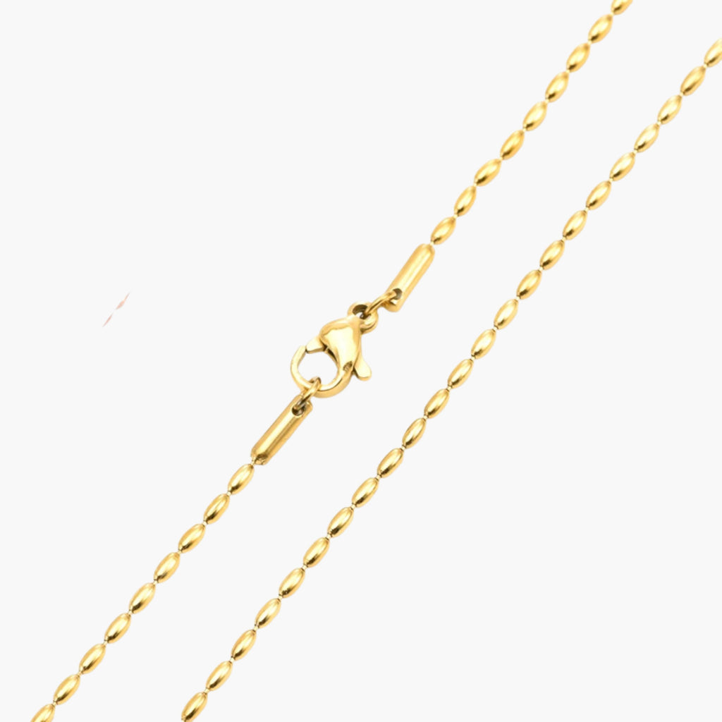 Gold Mini Metal Beads Chain Necklace