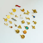 Gold Oval Birthstone Charms