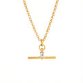 Gold T-Bar Necklace