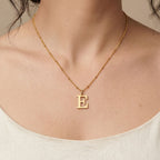 Gold Sculpted Initial Charm