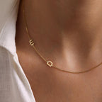 Gold Custom Twin Initial Necklace