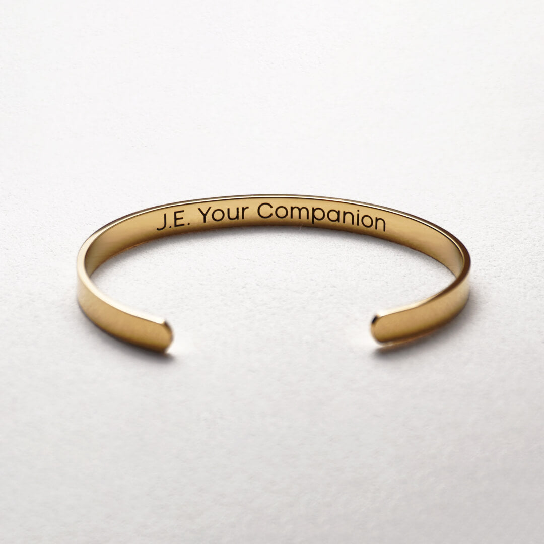 Gold Custom Engraved Bangle