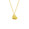 Gold Custom Engraved Heart Necklace
