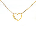 Gold Custom Heartline Name Necklace
