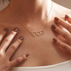 Gold Custom Heartline Name Necklace