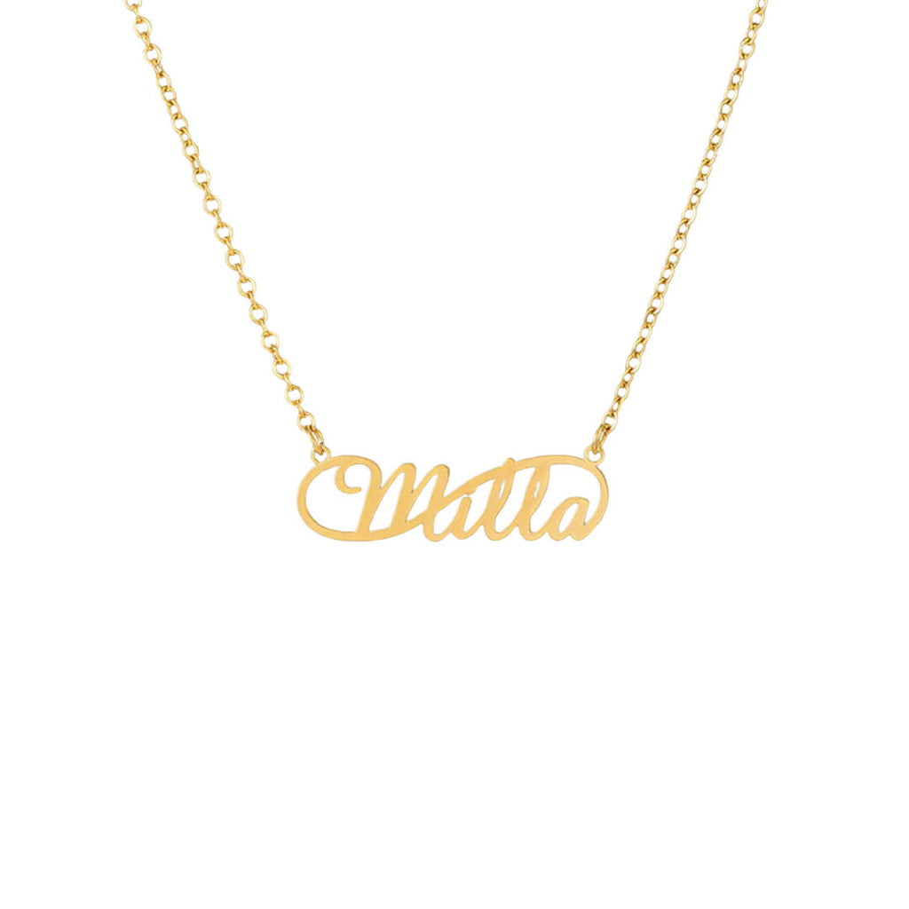 Gold Custom Infinity Name Necklace