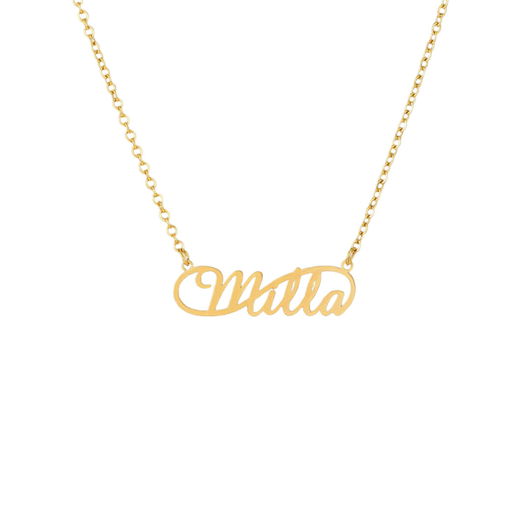Gold Custom Infinity Name Necklace