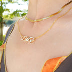 Gold Custom Infinity Name Necklace