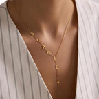 Gold Custom Initials Lariat Name Necklace