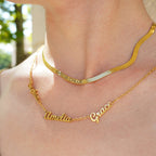 Gold Dainty Custom Multi Name Necklace