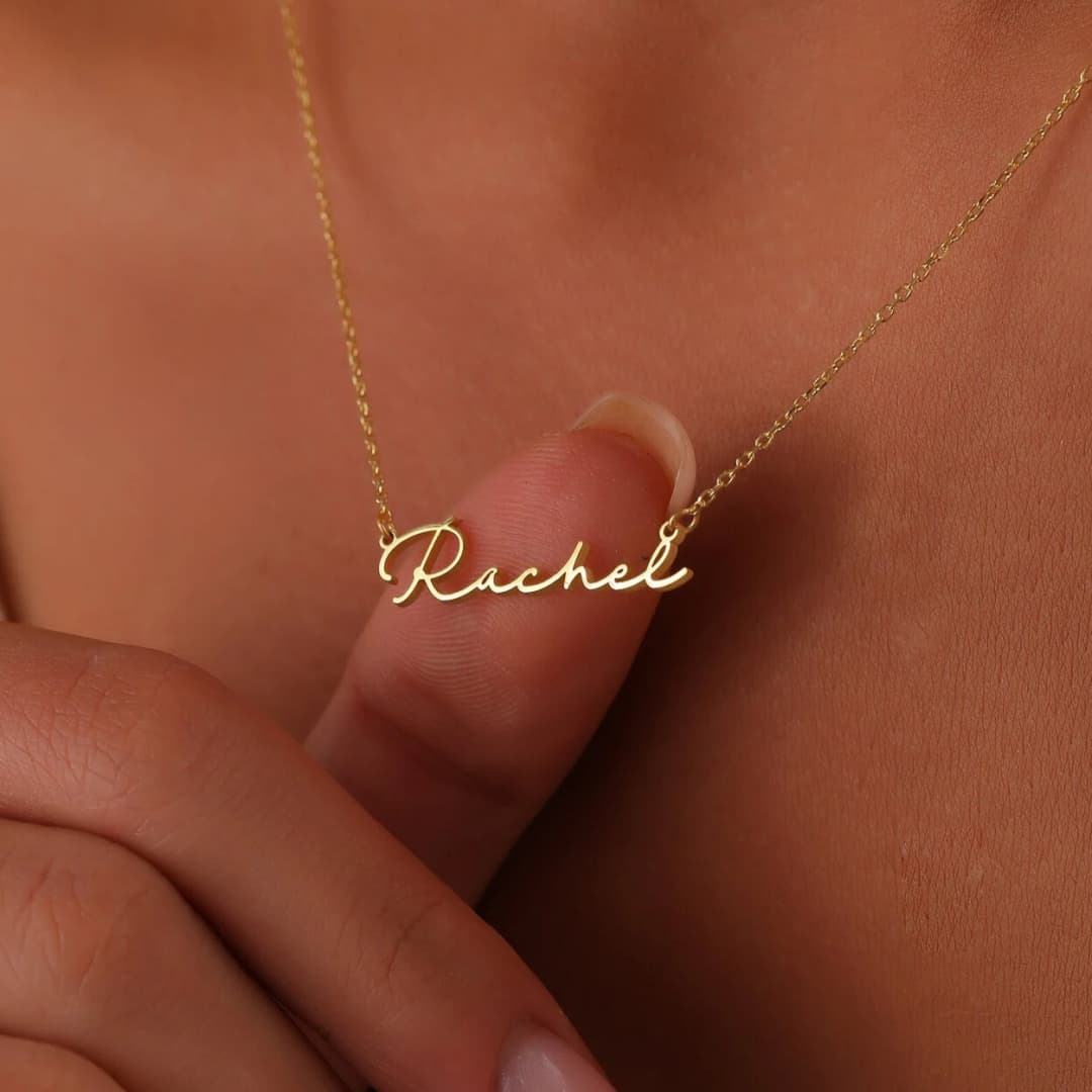 Gold Dainty Custom Name Necklace