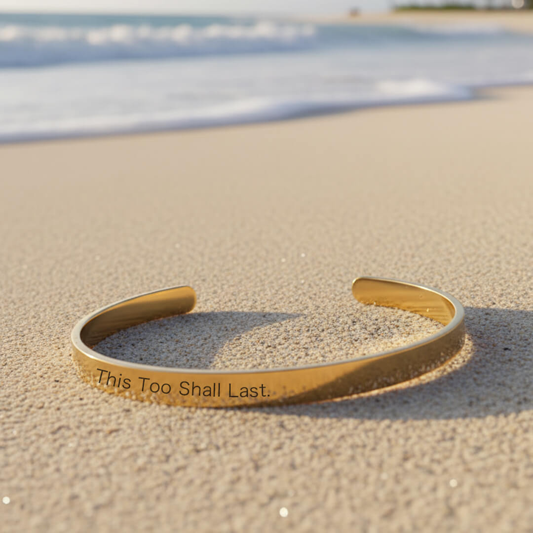 Gold Custom Engraved Bangle