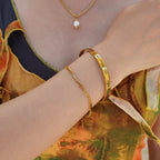 Gold Custom Engraved Bangle