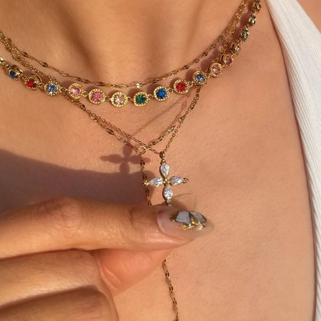 Gold Guardian Cross Necklace