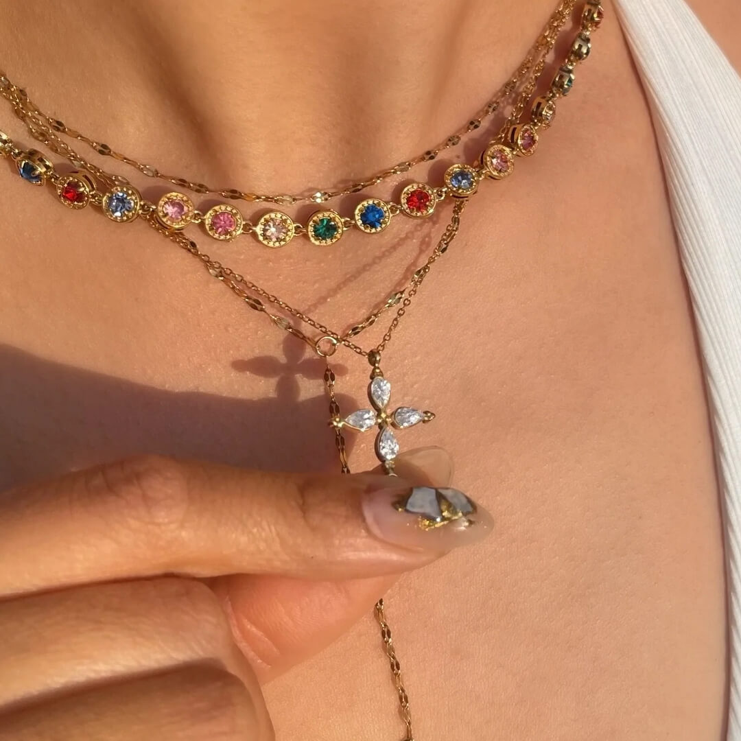 Gold Guardian Cross Necklace