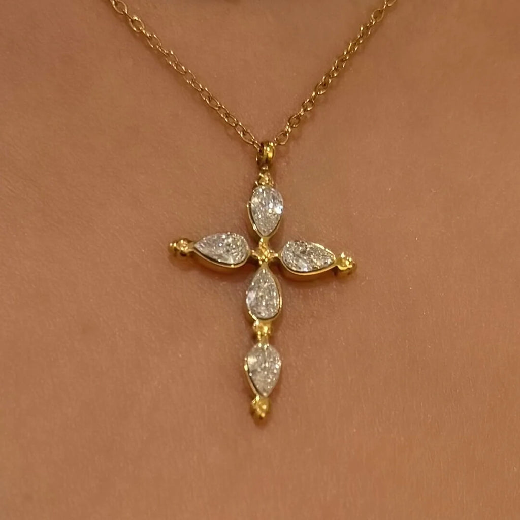 Gold Guardian Cross Necklace