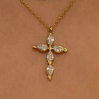 Gold Guardian Cross Necklace