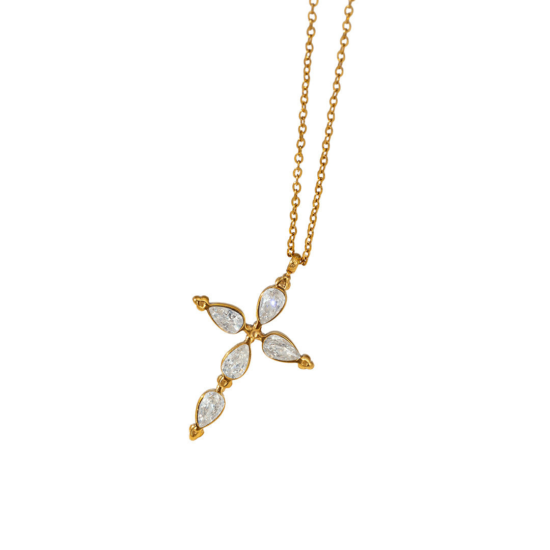 Gold Guardian Cross Necklace