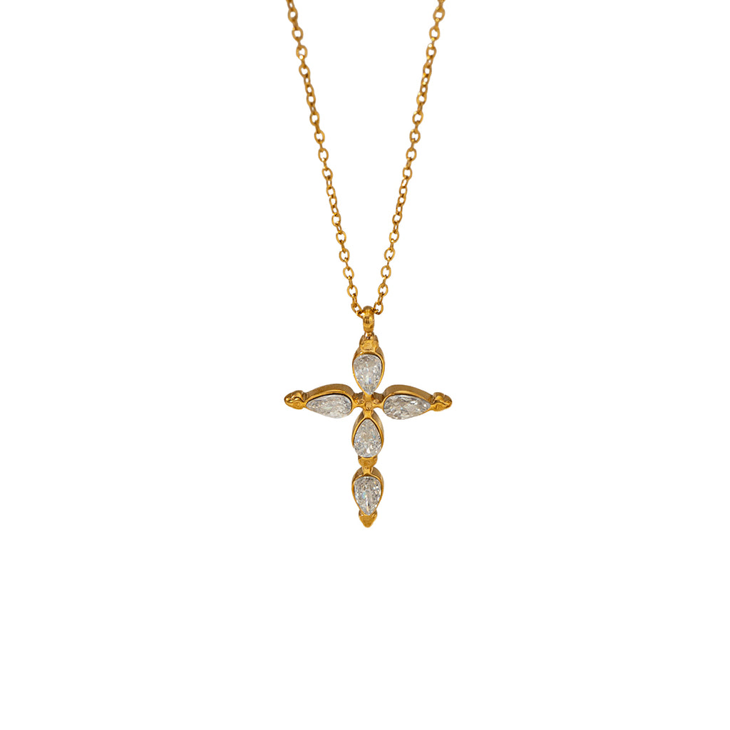 Gold Guardian Cross Necklace