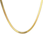 gold-herringbone-engraved-name-necklace-front-view