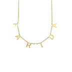 Gold Isabella Letter Name Necklace
