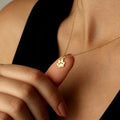 Gold Paw Print Name Necklace