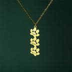 Gold Paw Print Name Necklace