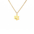 Gold Paw Print Name Necklace