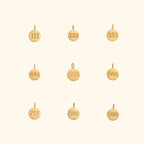 gold angel number necklace front 3