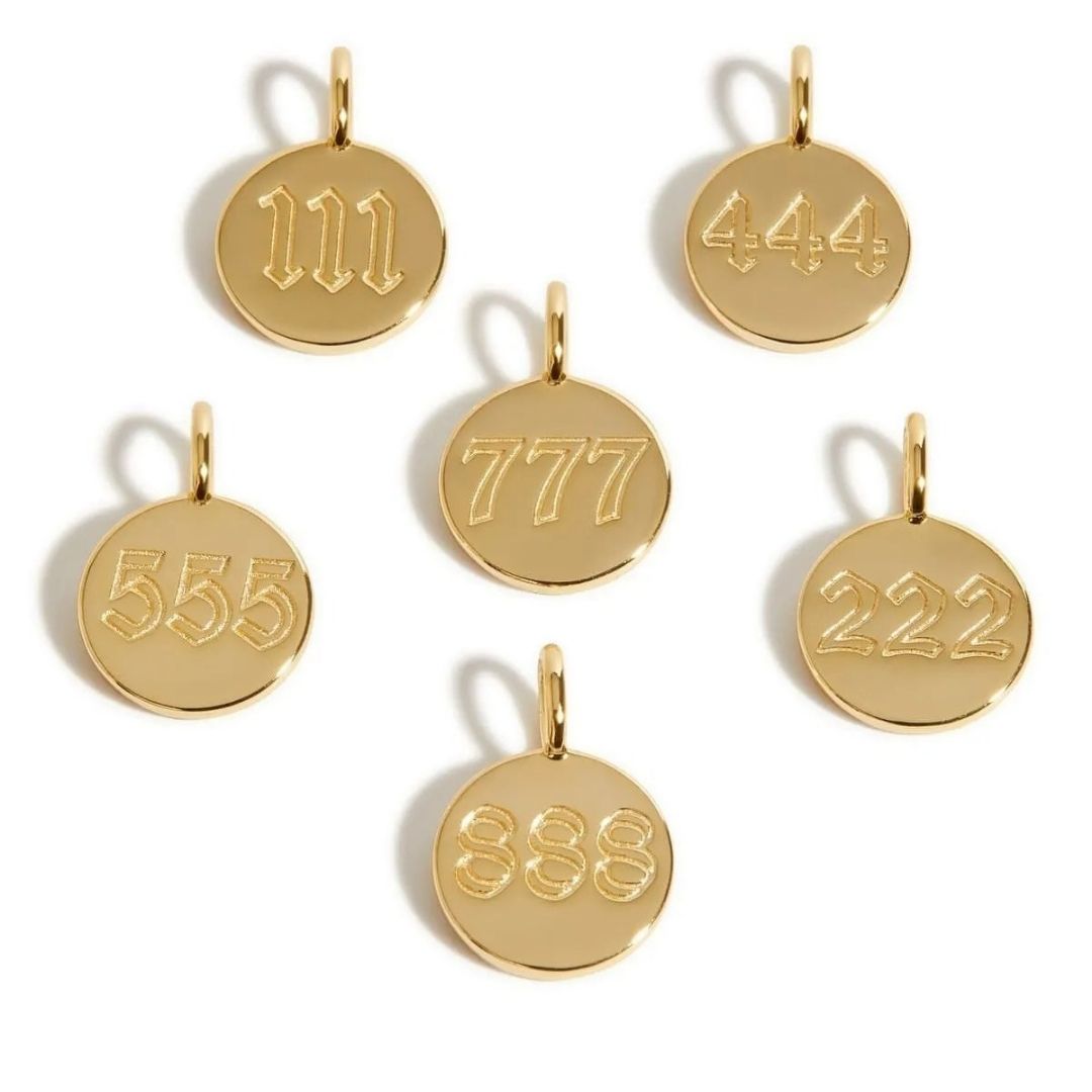 gold angel number necklace front 4