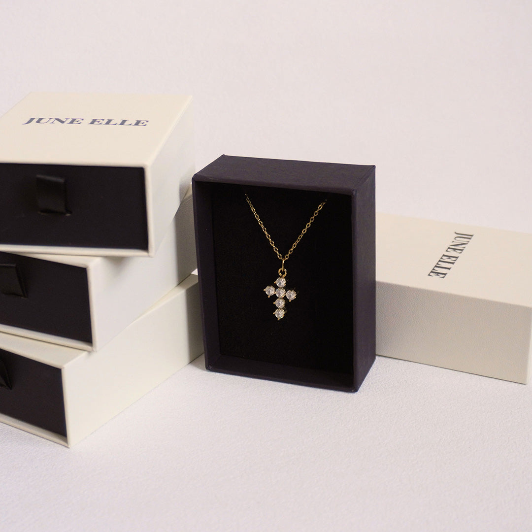 gold everyday cross necklace 5