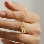 Gold Custom Dual Initial Necklace