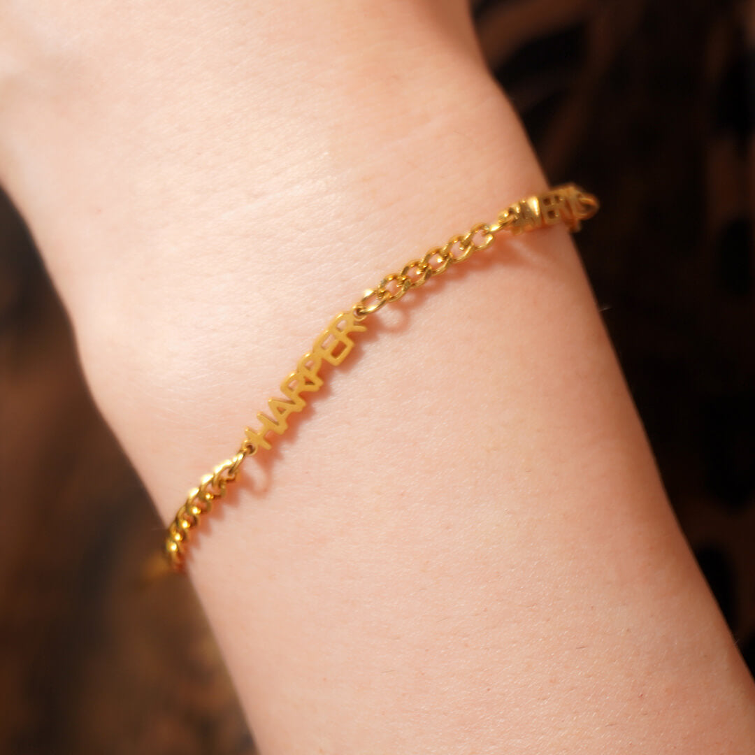Gold Custom Multi Name Bracelet