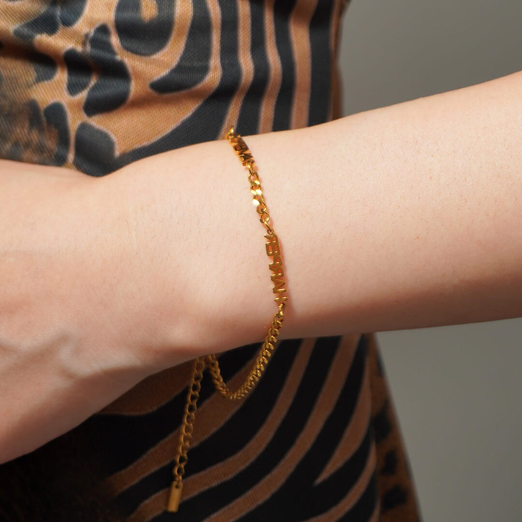 Gold Custom Multi Name Bracelet