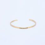 Gold Custom Engraved Bangle