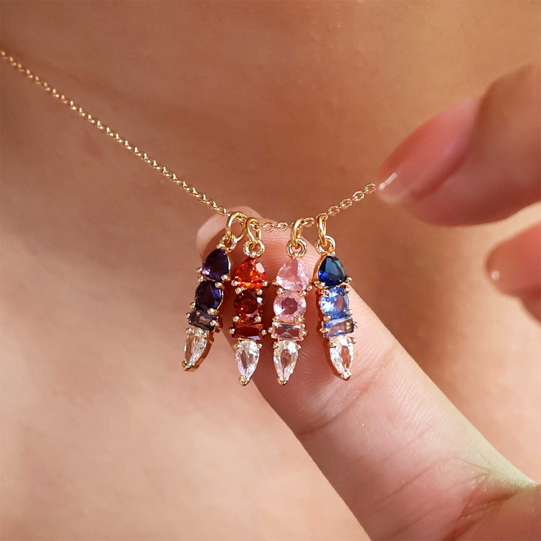 Gold Radiant Moments Birthstone Charms