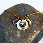 Gold Custom Pet Portrait Necklace